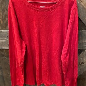 Sonoma Bright Red Long Sleeve Top